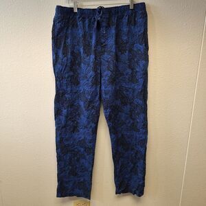 Robert Graham Paisley Cotton PJ Lounge Pant Straight Leg Blue Mens Size 3XL